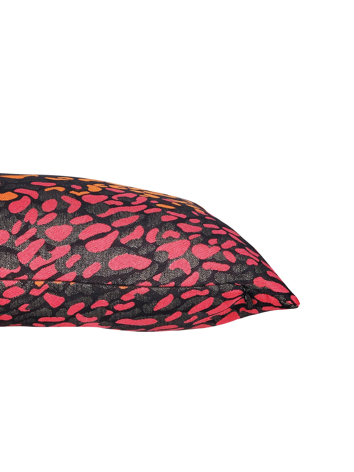 Fuchsia and Orange Abstract Pillow