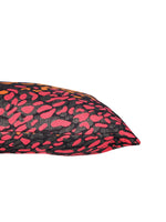 Fuchsia and Orange Abstract Pillow