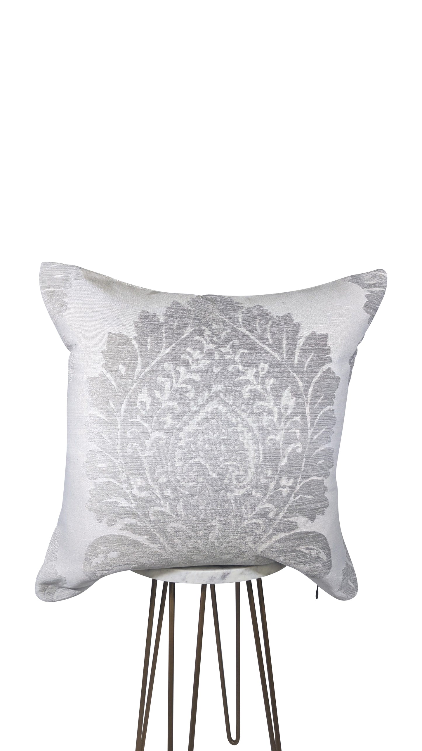 Gray Damask Pillow