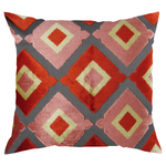 Retro Cut-Velvet Diamond Pillow