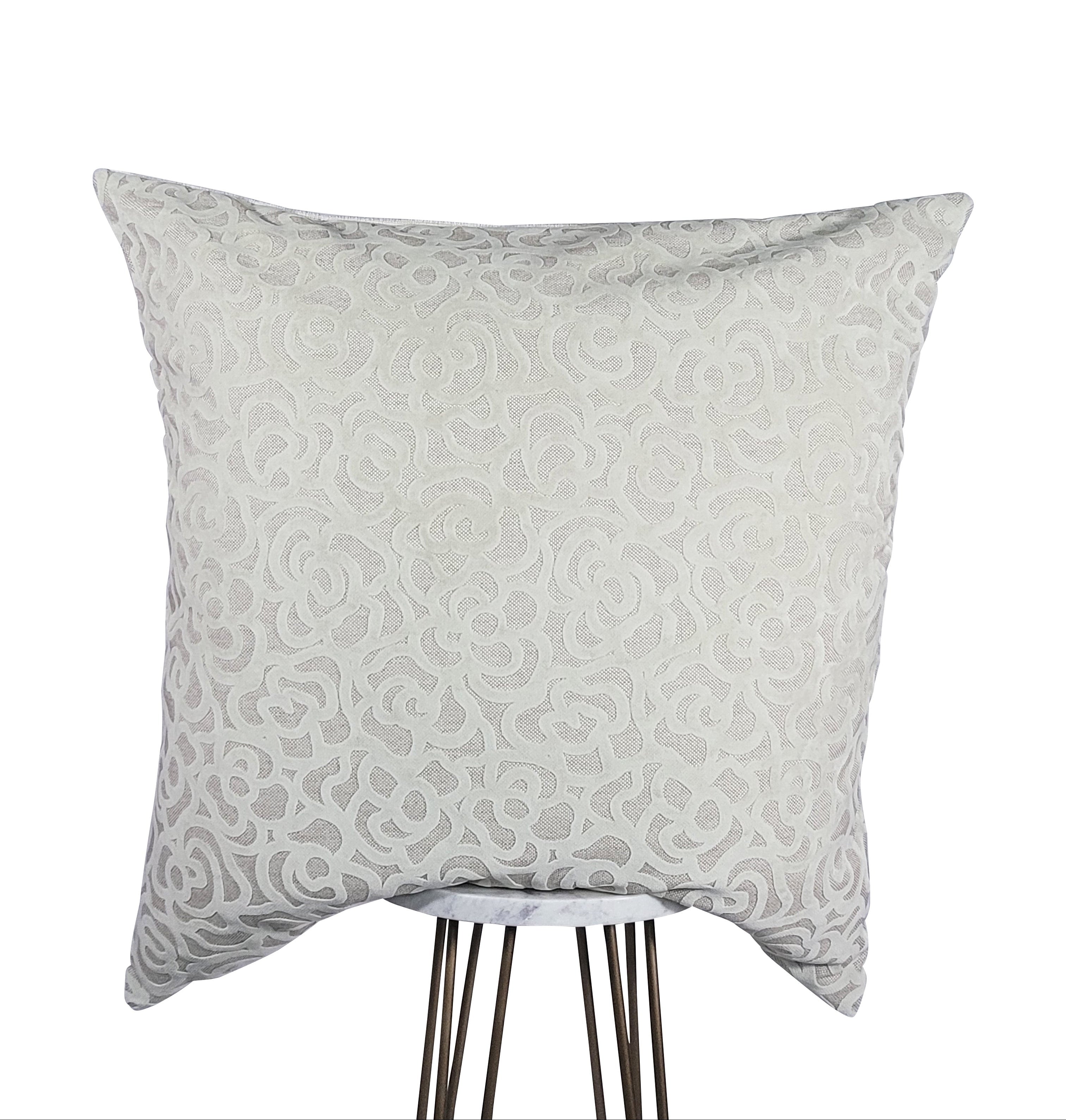 Beige Rosettes Pillow