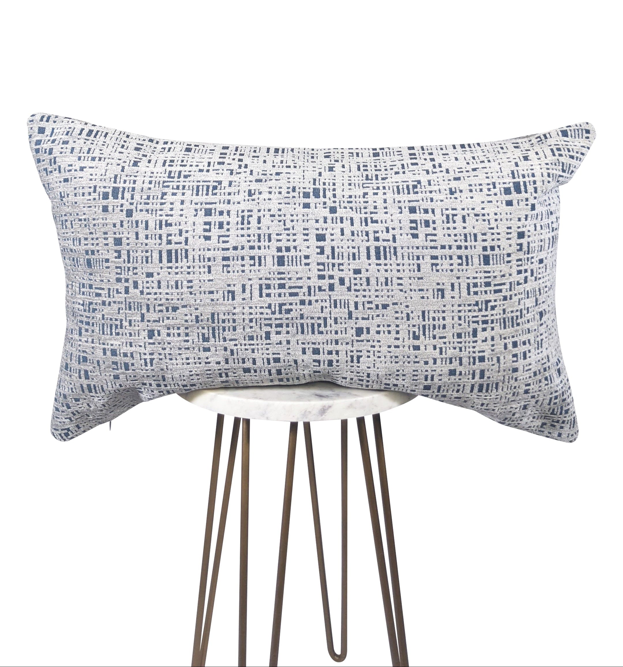 Aegean Blue & Gray Pillow