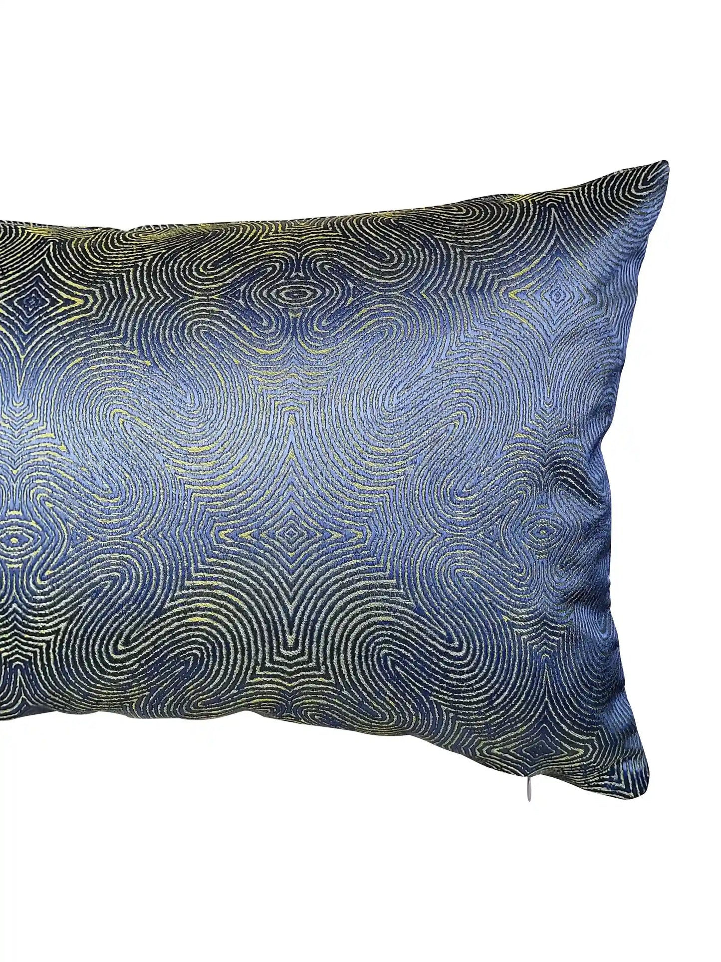 Blue and Lime Green Pillow