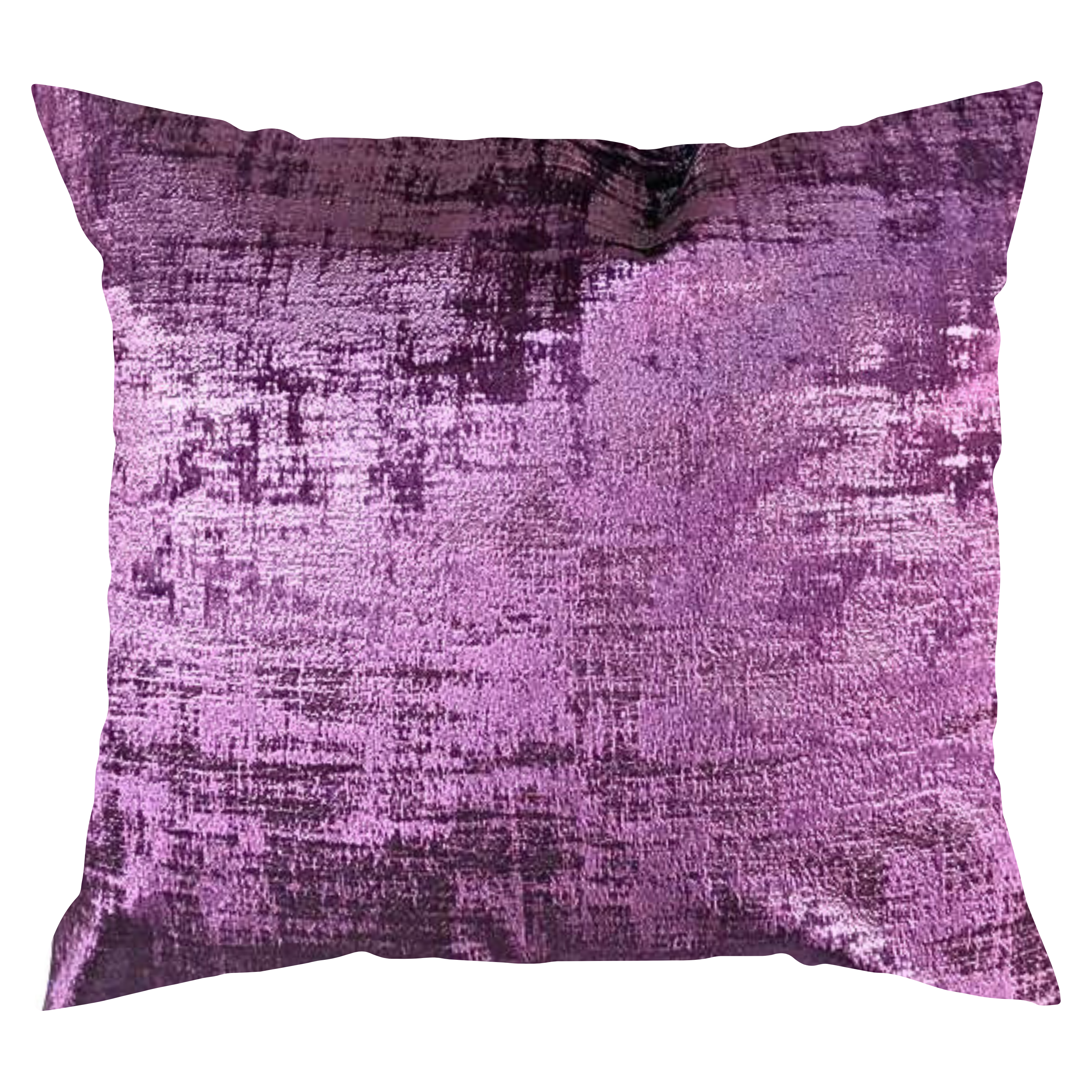 Purple textured pillow on a white background