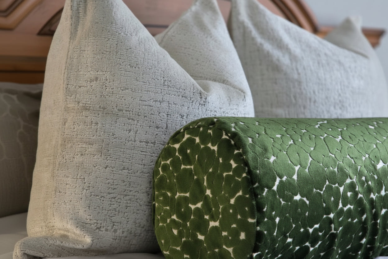 Emerald Prowl Throw Pillow