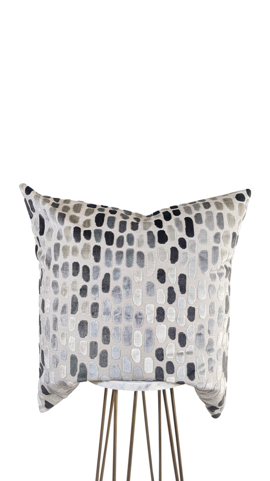 Gray Pebble Throw Pillow