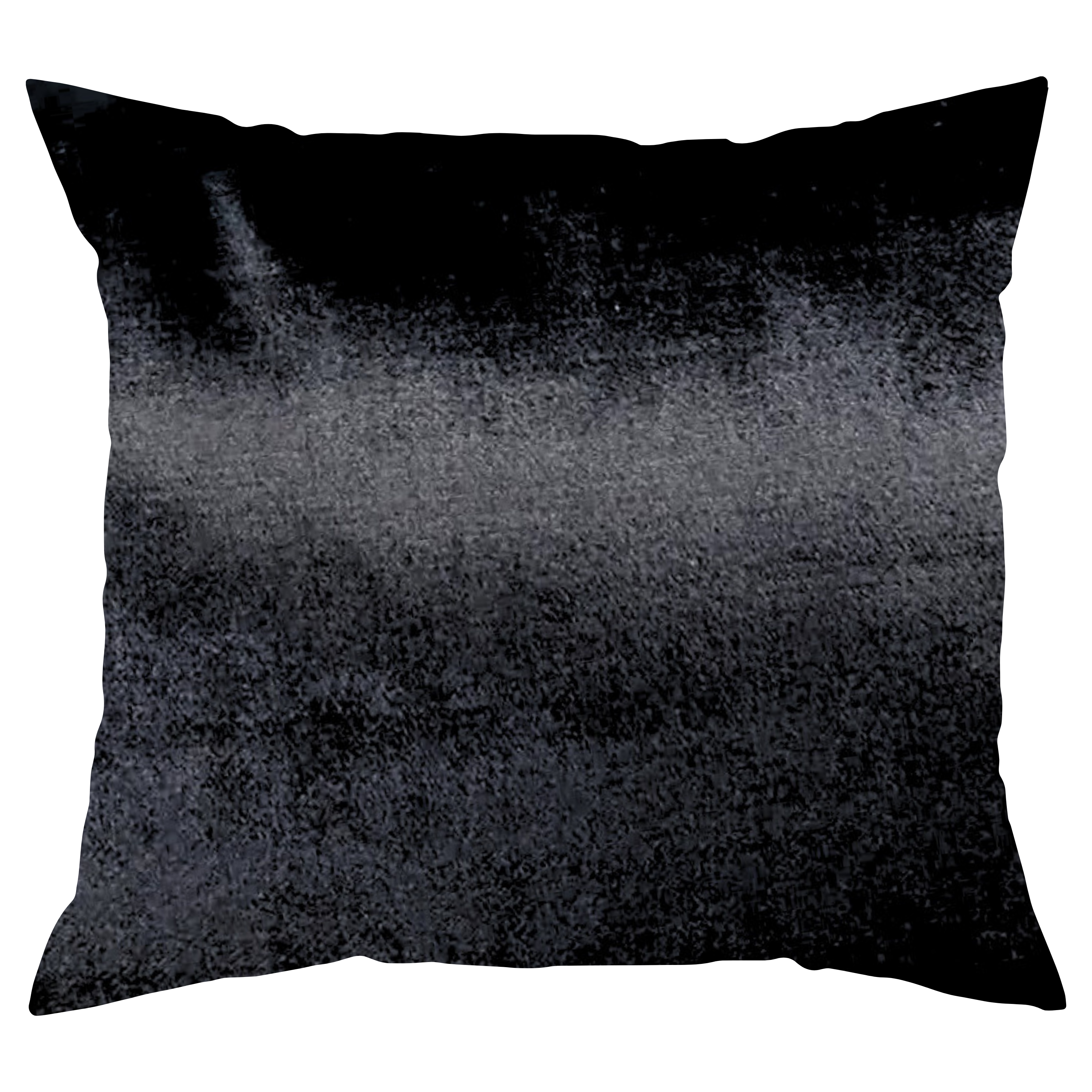 Black and gray gradient pillow on a white background