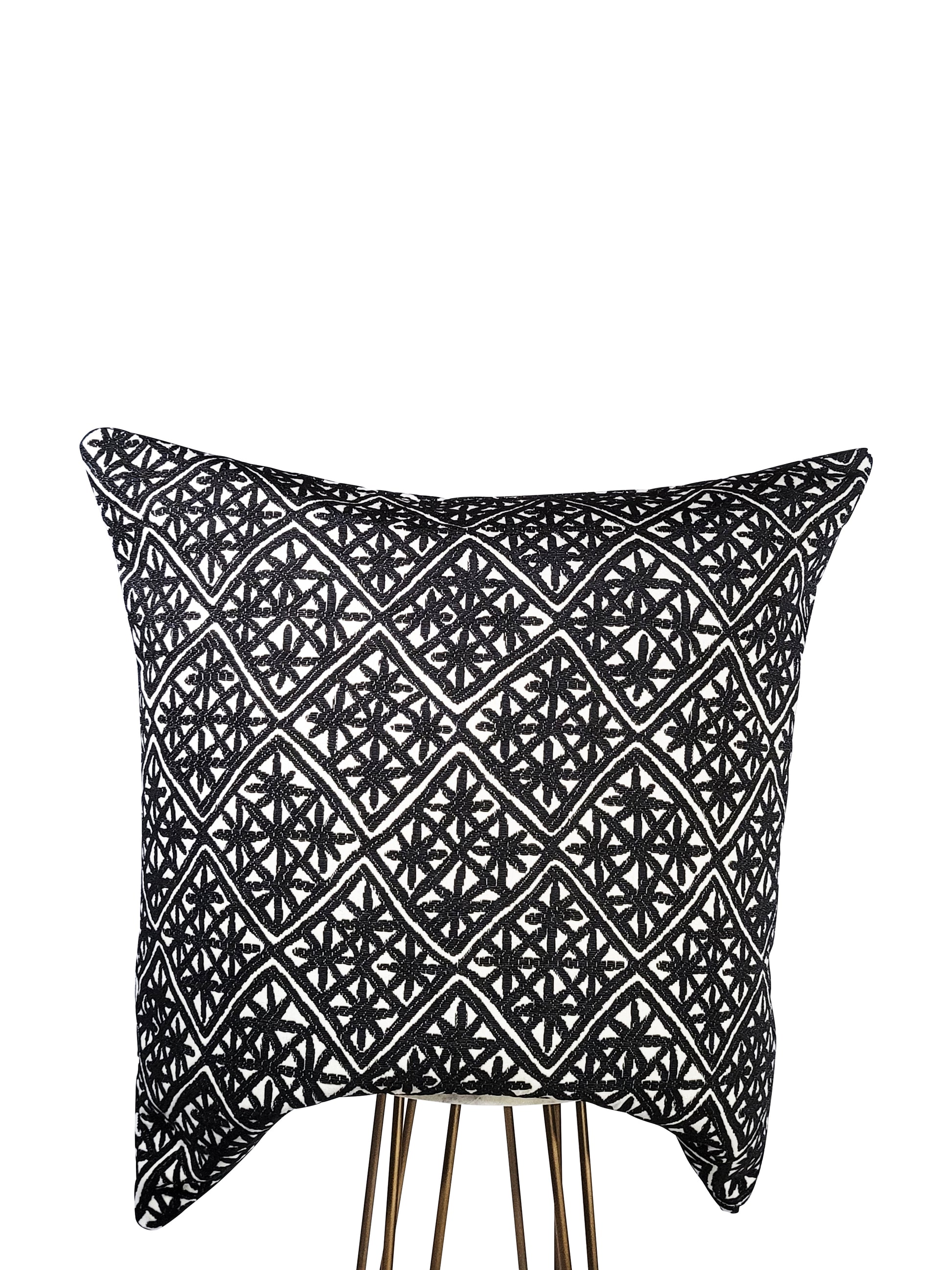 Black Asterisks Throw Pillow