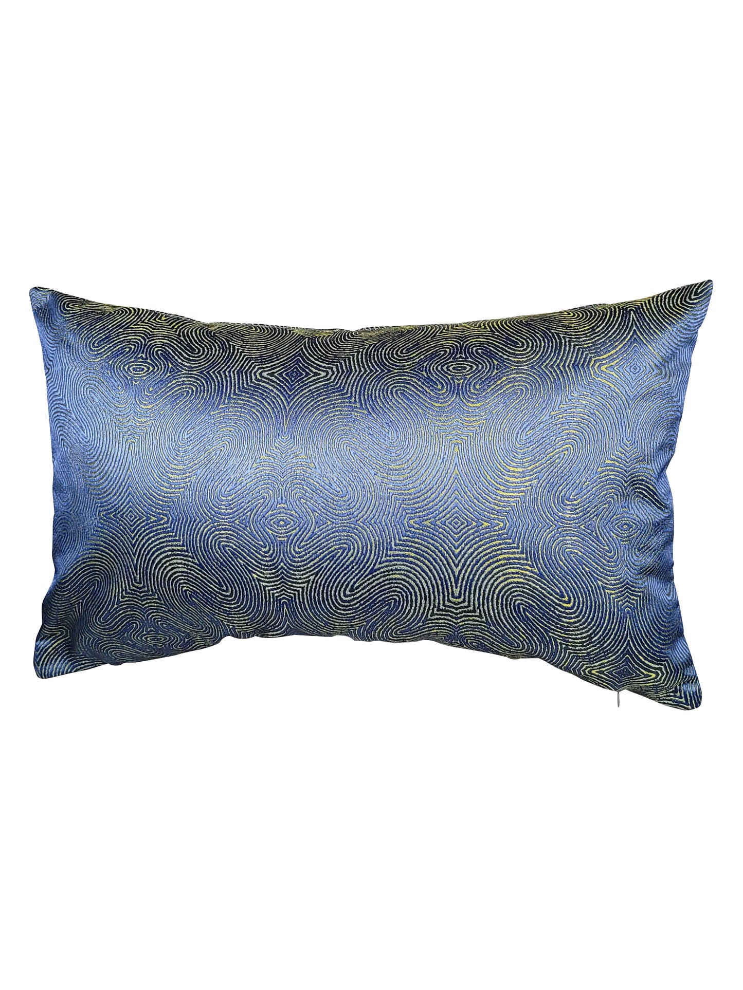 Blue and Lime Green Pillow