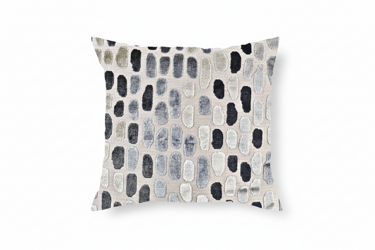 Gray Pebble Throw Pillow