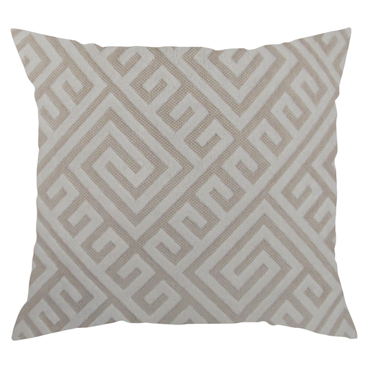 Ivory Greek Key Pillow