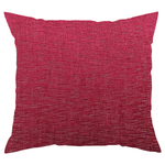 A square-shaped throw pillow with a vibrant magenta color and silver streaks, with a matching silver fabric backing.