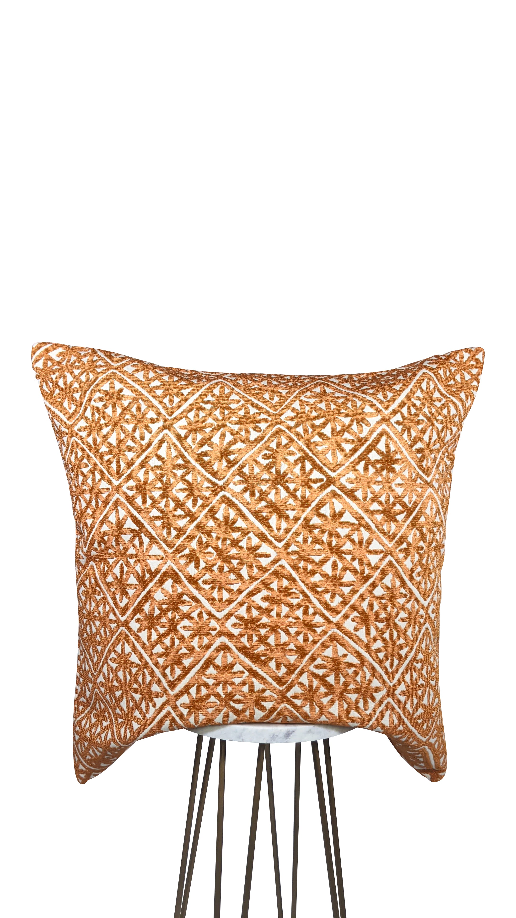 Orange Asterisks Pillow