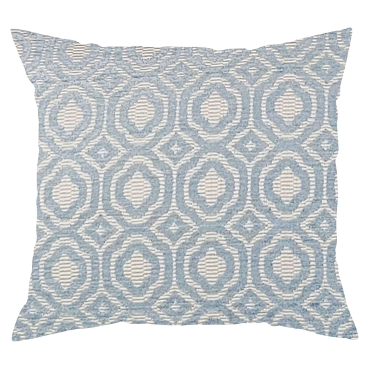 Powder Blue Quatrefoil Pillow