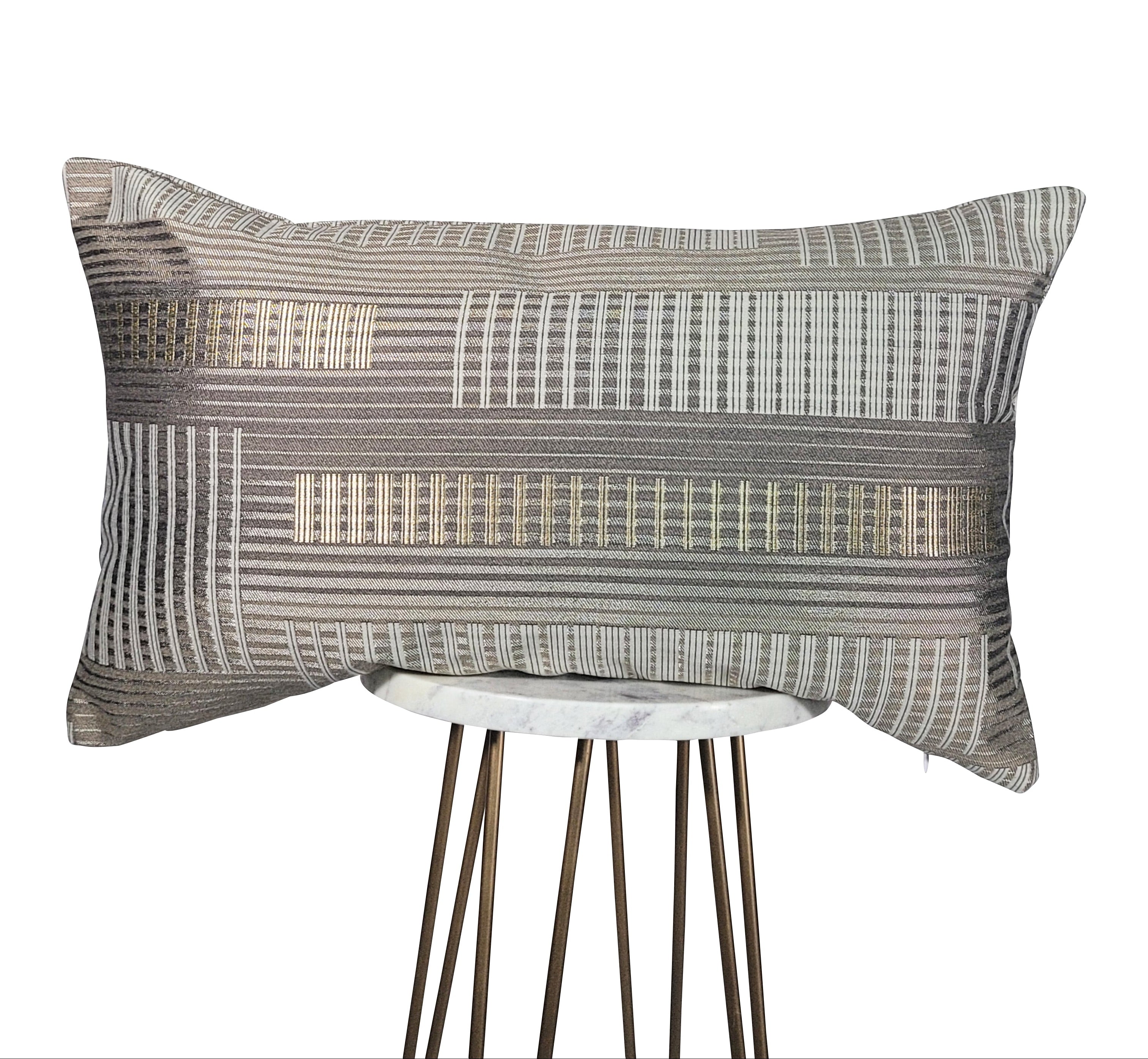 Metallic Striped Pillow