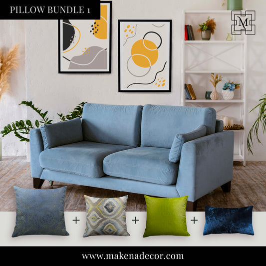 Serenely Striking Set | 4 Pillow Covers