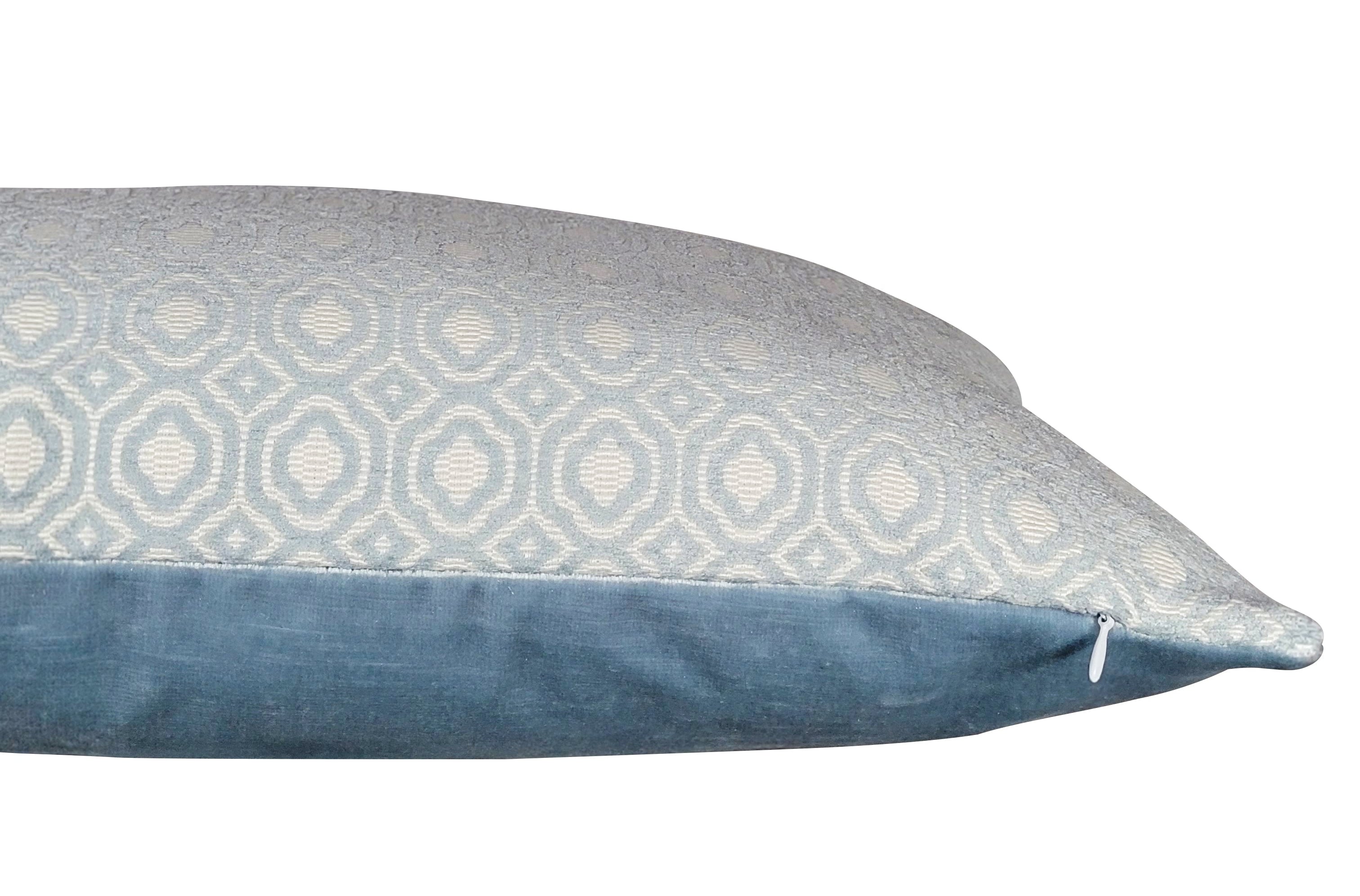 Decorative pillow with geometric pattern on a white background