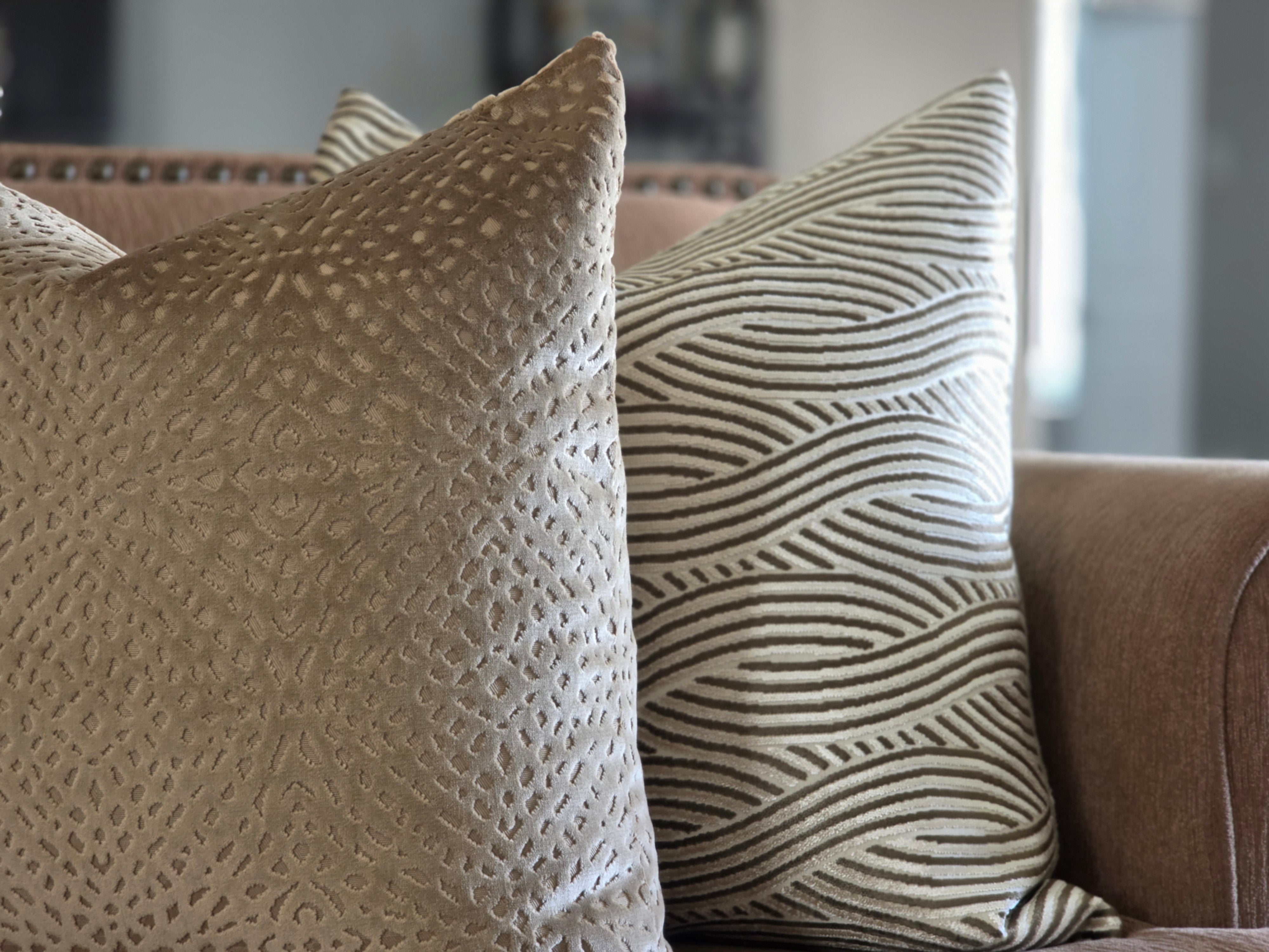 Cocoa Drift Throw Pillow