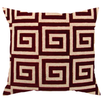 Burnt Orange Greek Key Throw Pillow