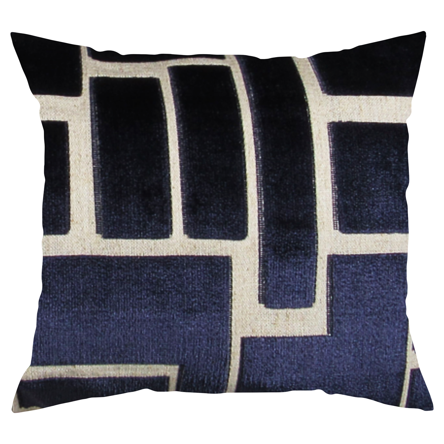 Cobalt Blocks Throw Pillow