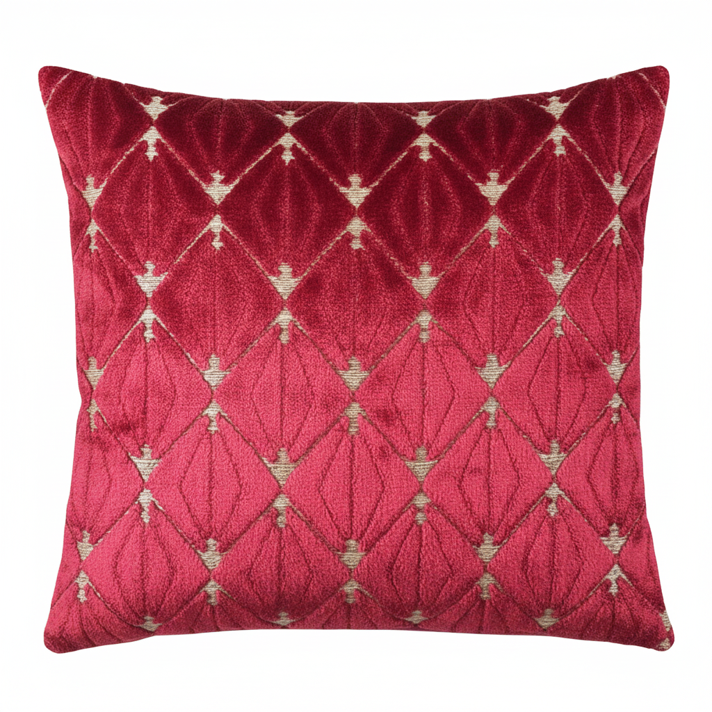 Crimson Red Pillow – Crease Smoothed