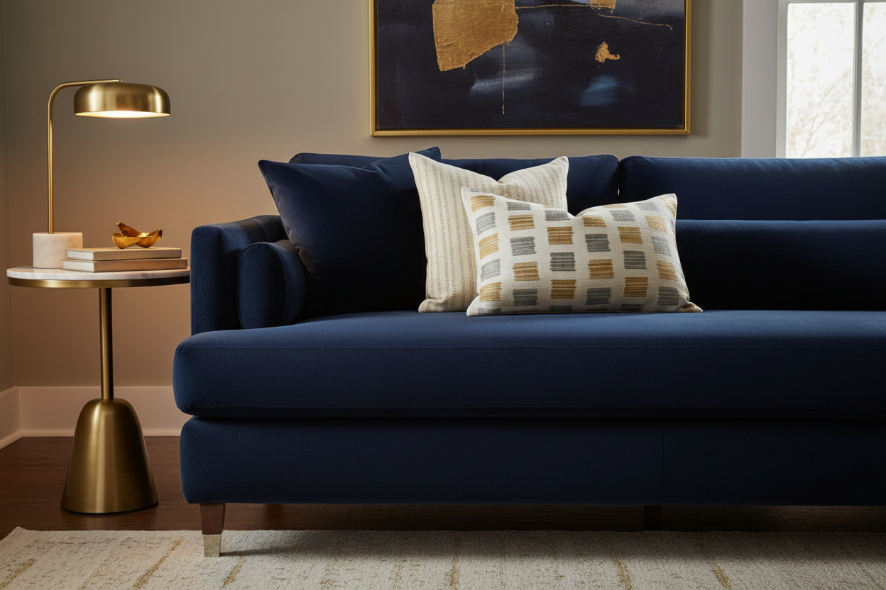 Marlowe Pillow - Navy Sofa