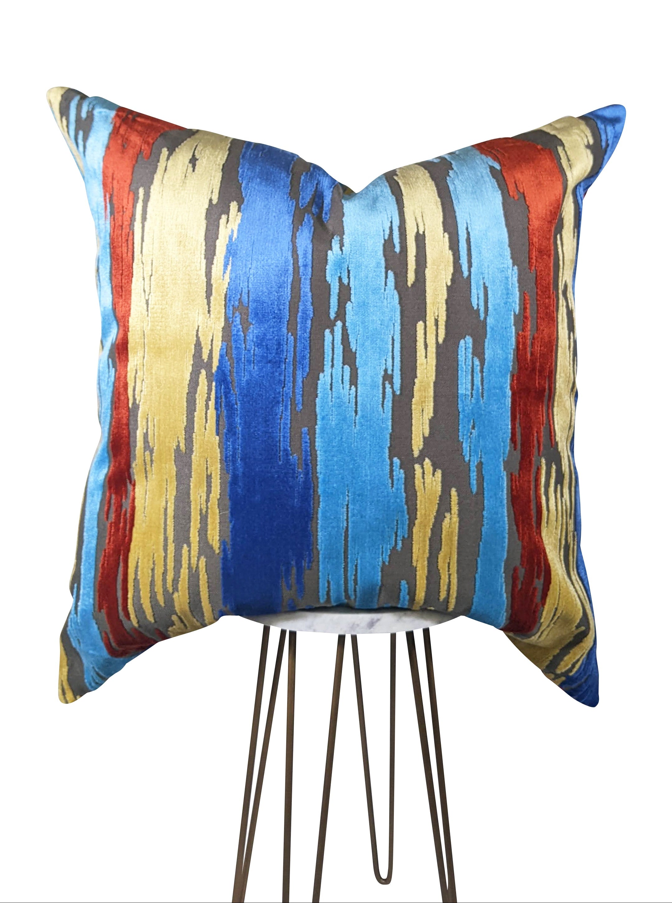 Paint Brushstrokes Velvet Pillow