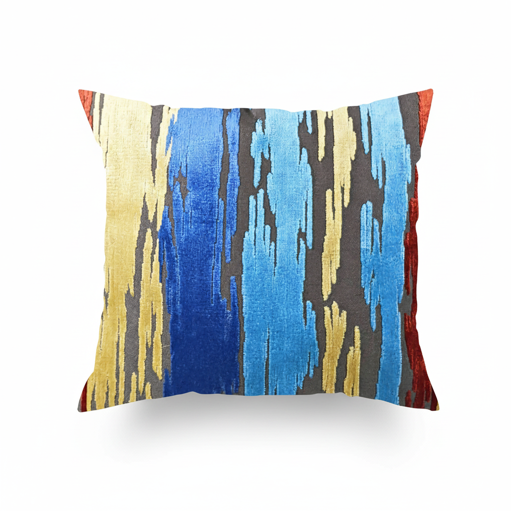 Paint Brushstrokes Velvet Pillow