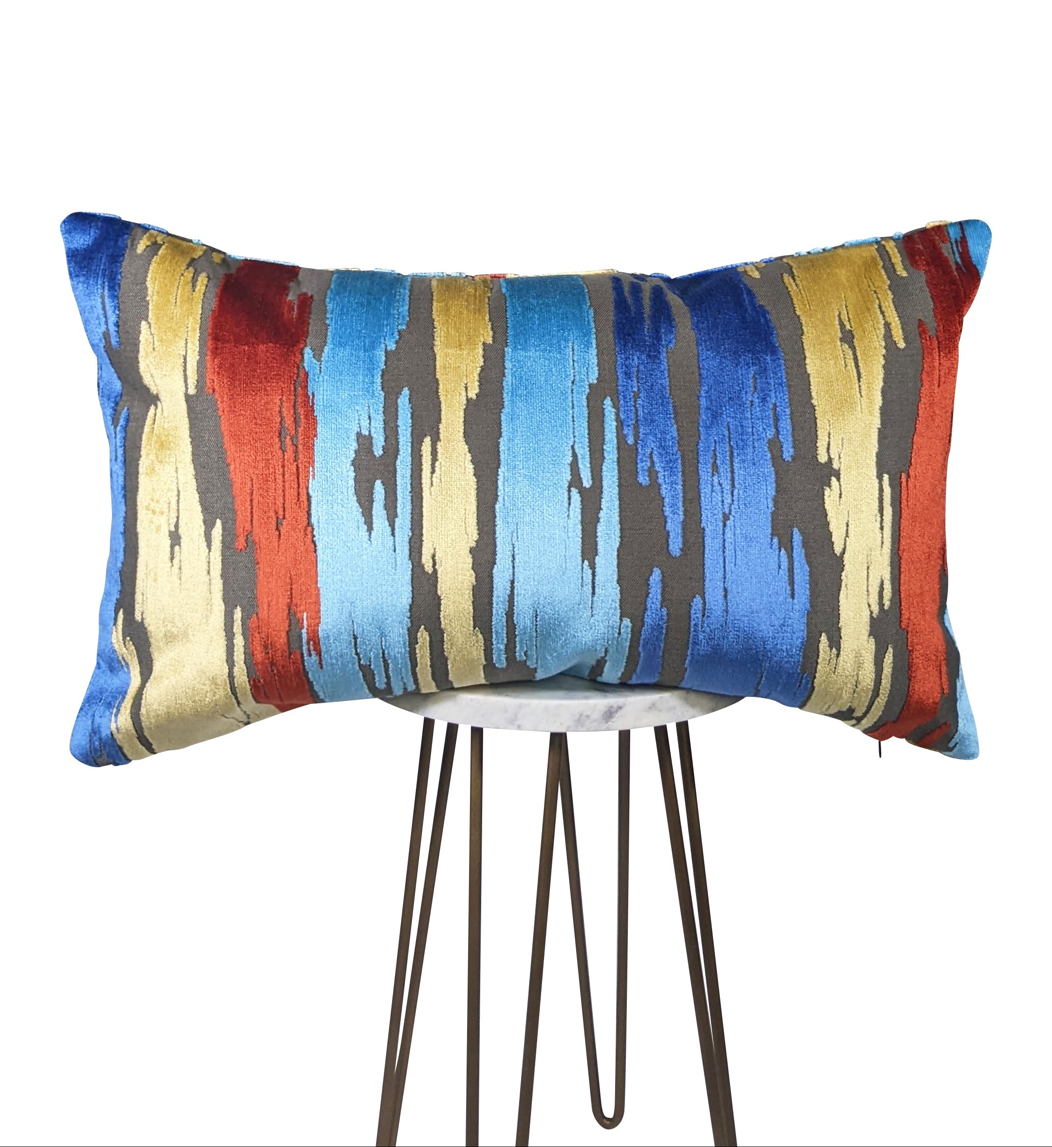 Paint Brushstrokes Velvet Pillow