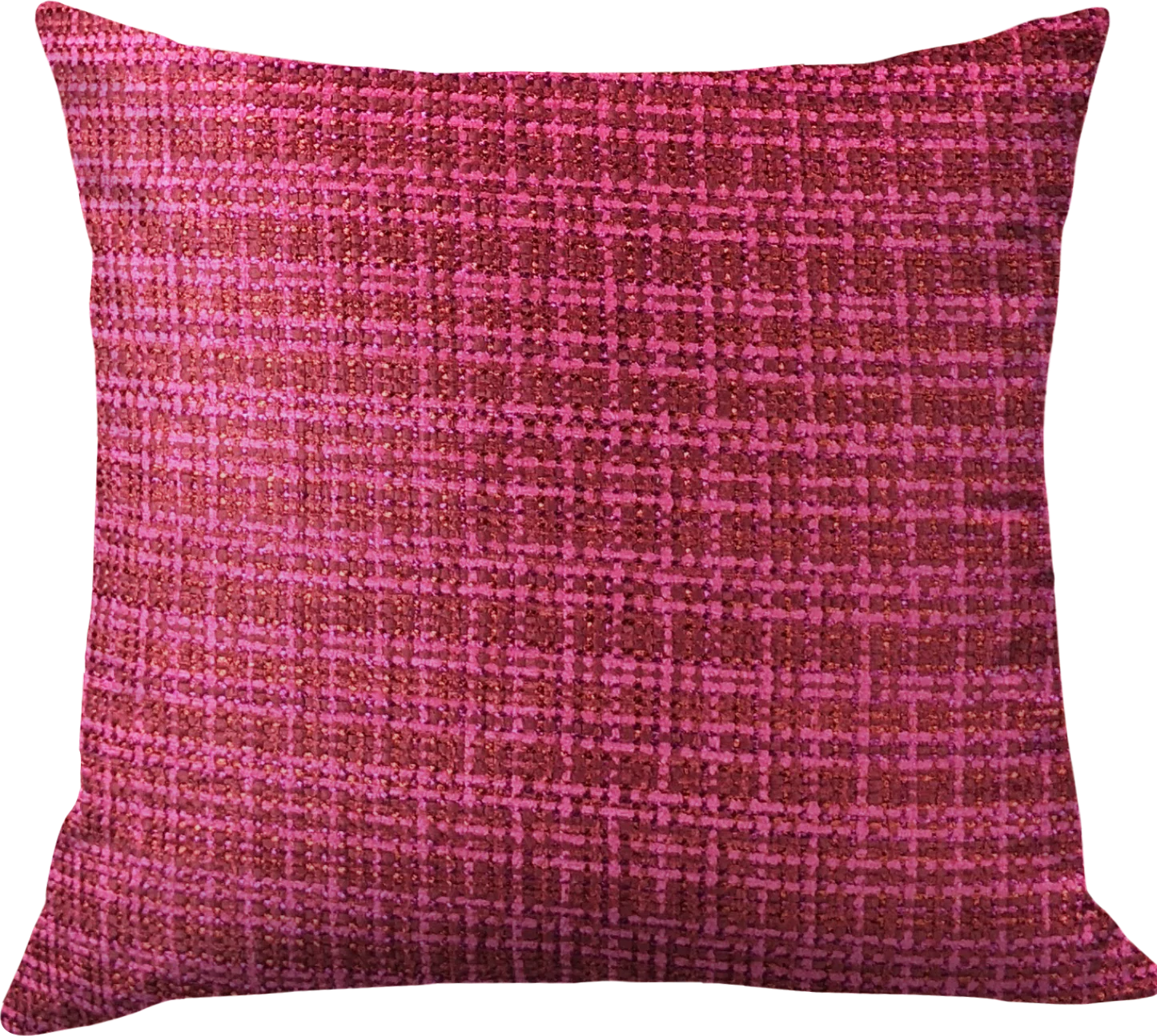 Raspberry and Hot Pink Plaid Pillow