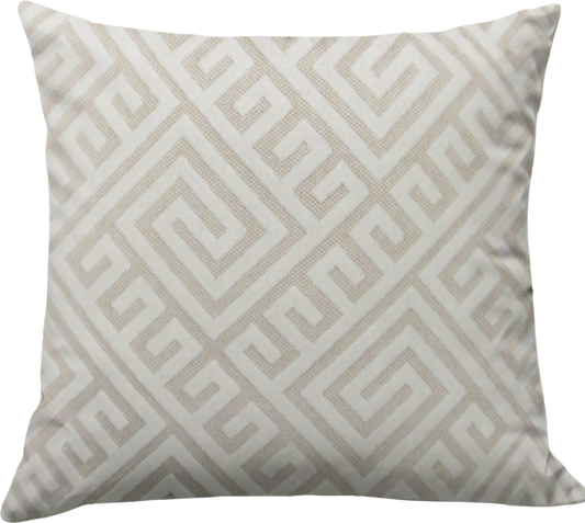 Ivory Greek Key Pillow