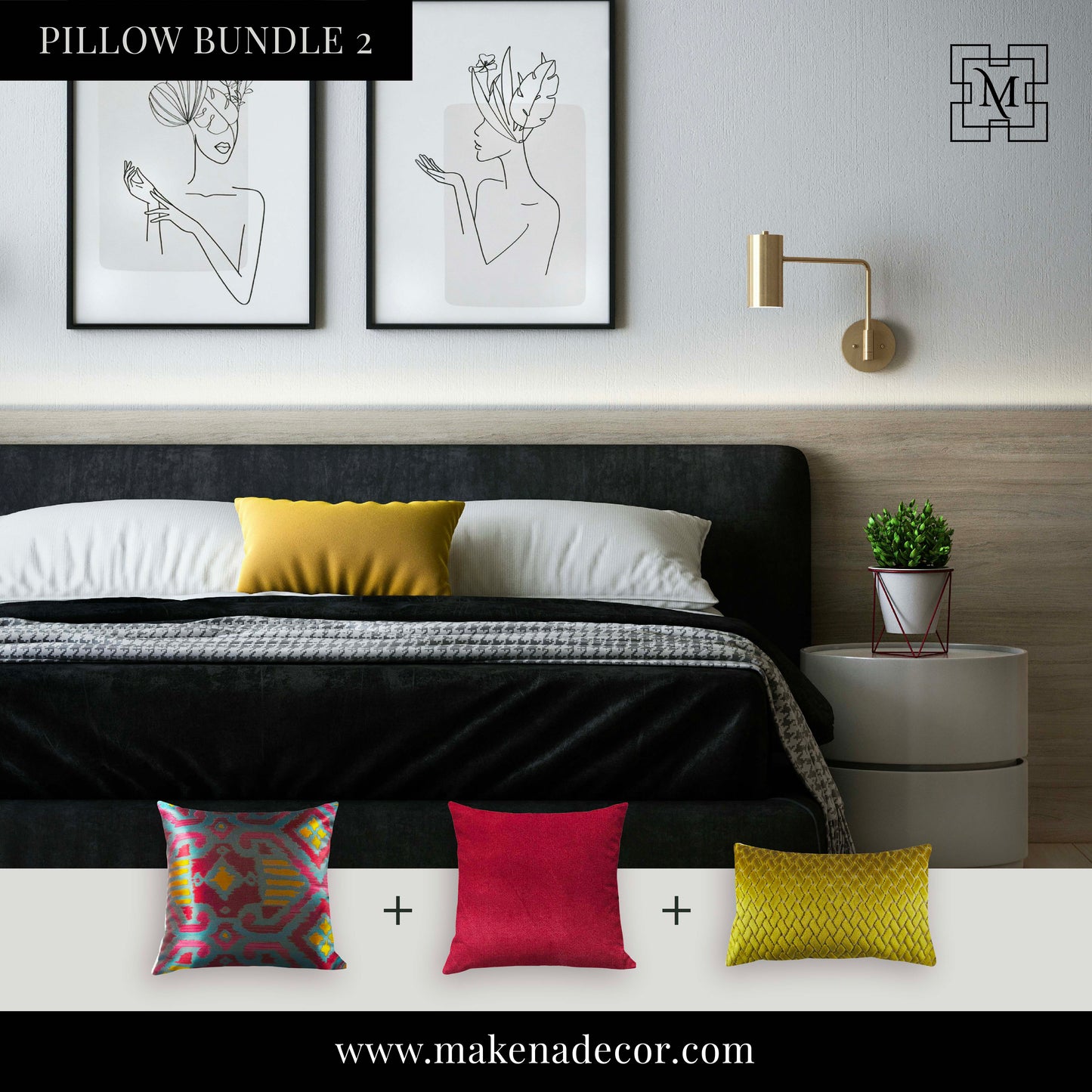 Eclectic Elegance Set | 3 Pillow Covers