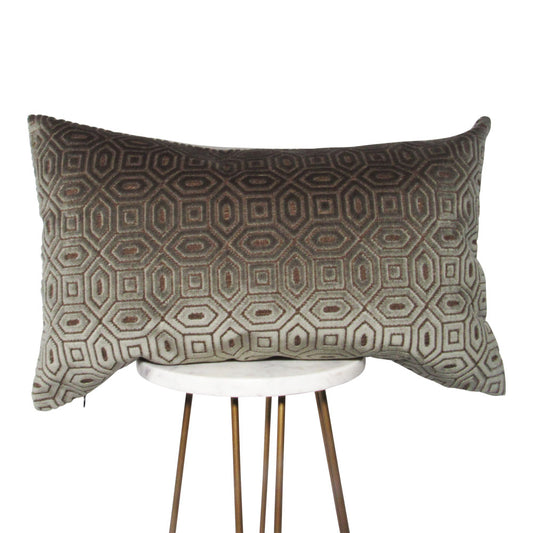 Graphite Gray Geometric Pillow