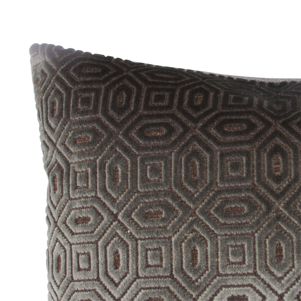 Graphite Gray Geometric Pillow