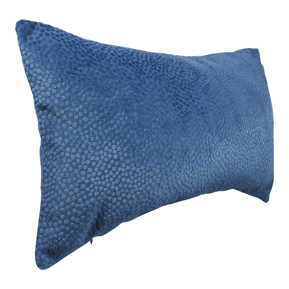 French Blue Dotted Velvet Pillow