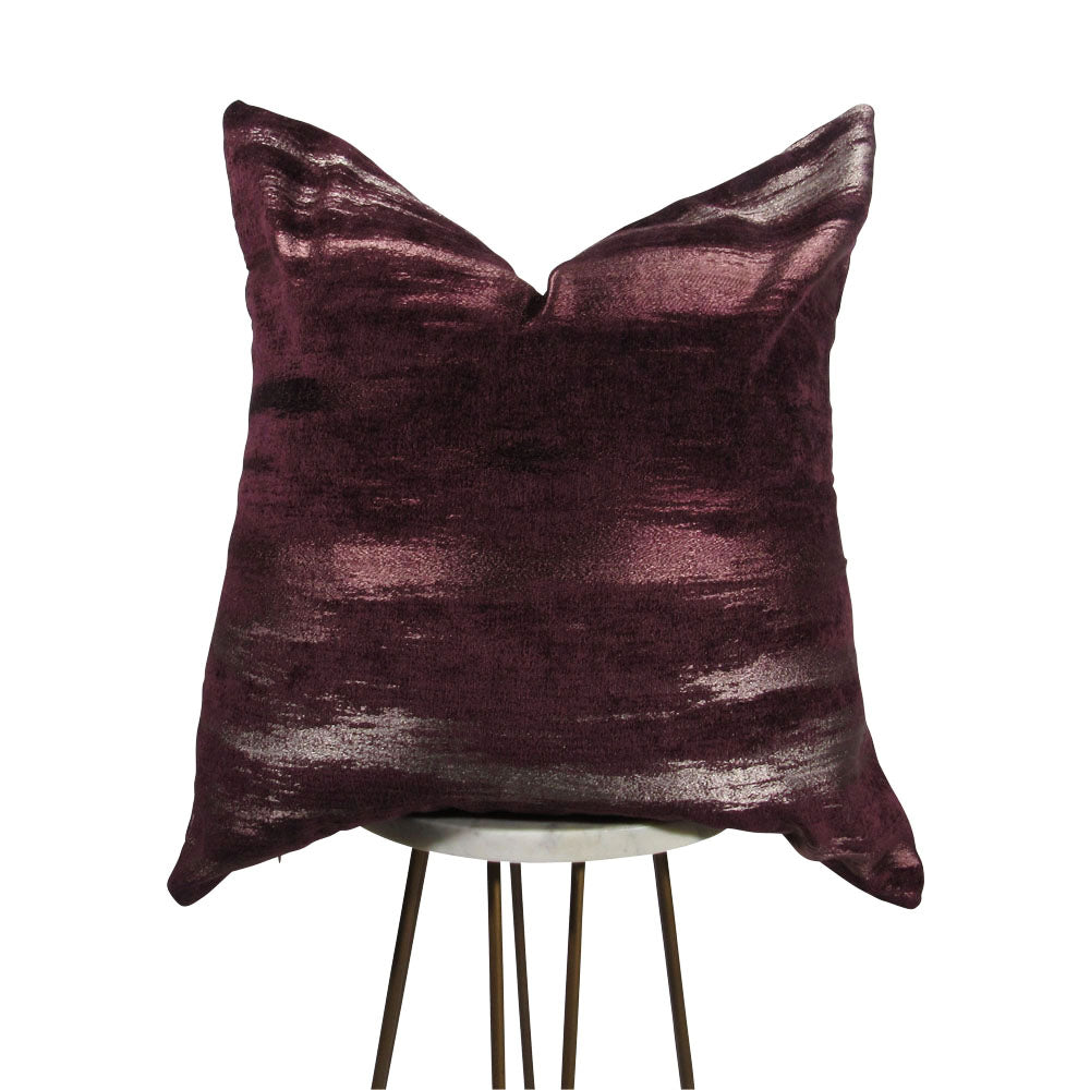 Purple Streaks Velvet Pillow