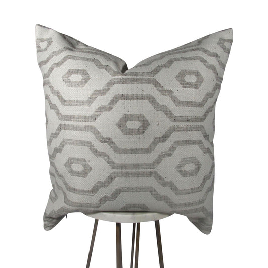 Taupe Trellis Pillow