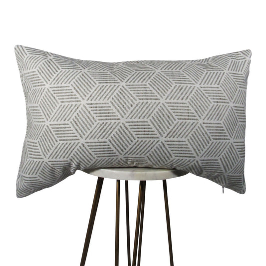 Light Gray Hexagon Pillow