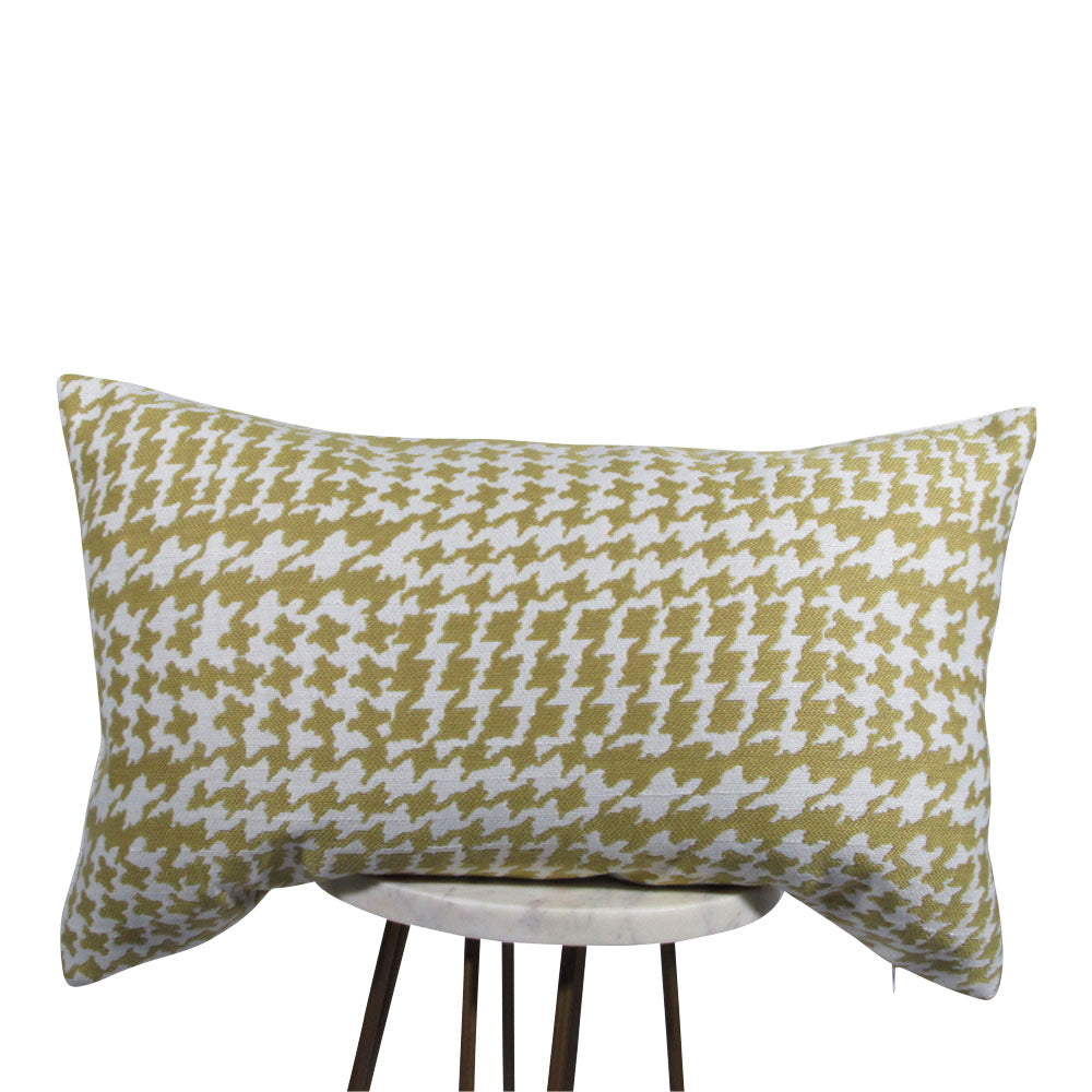 Mustard Houndstooth Pillow