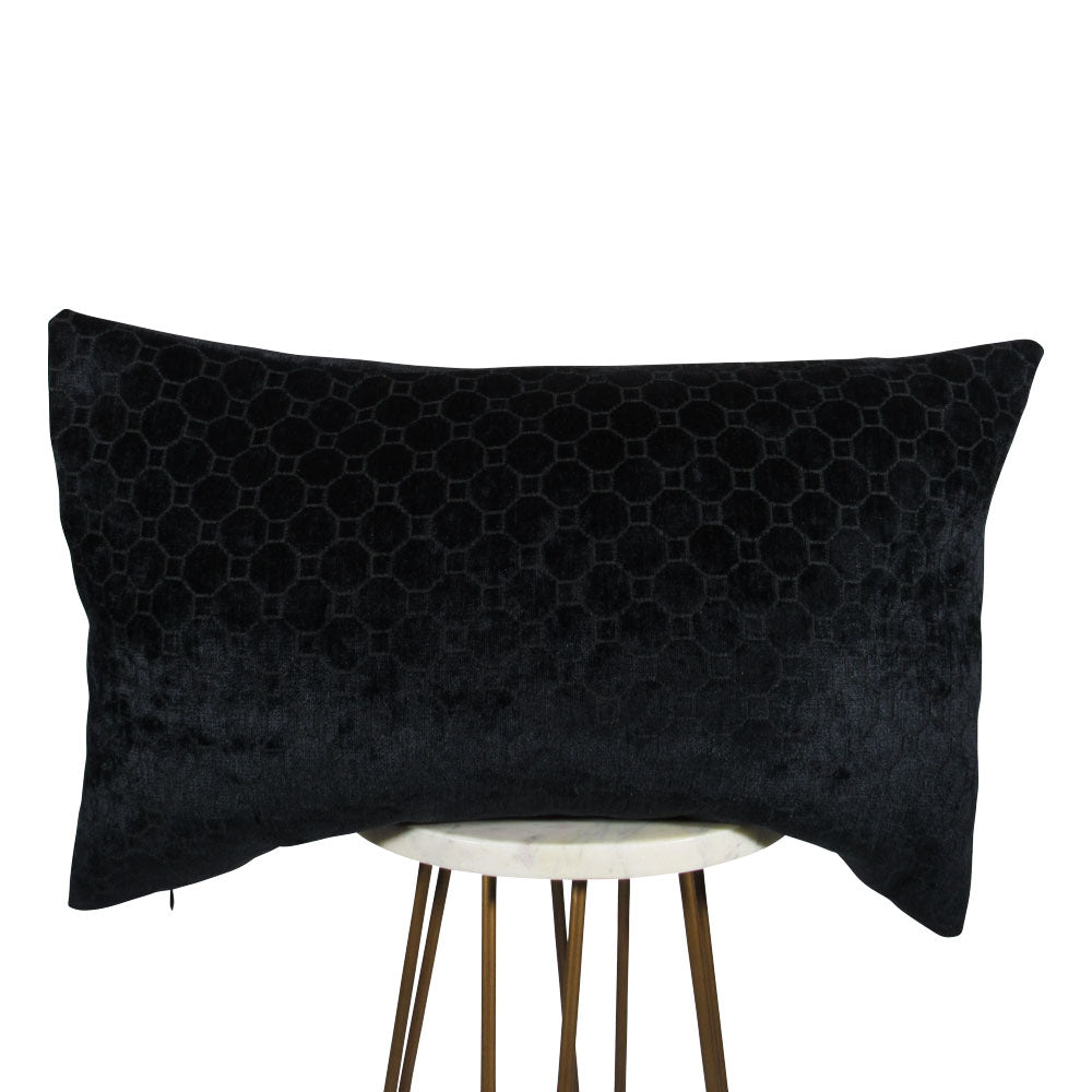 Black Onyx Pillow | Black Throw Pillow | Makena Decor