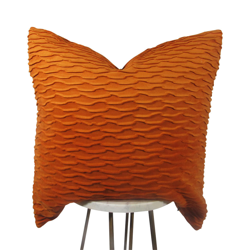 Tiger Orange Waves Pillow