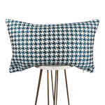 Teal Houndstooth Pillow