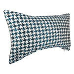 Teal Houndstooth Pillow