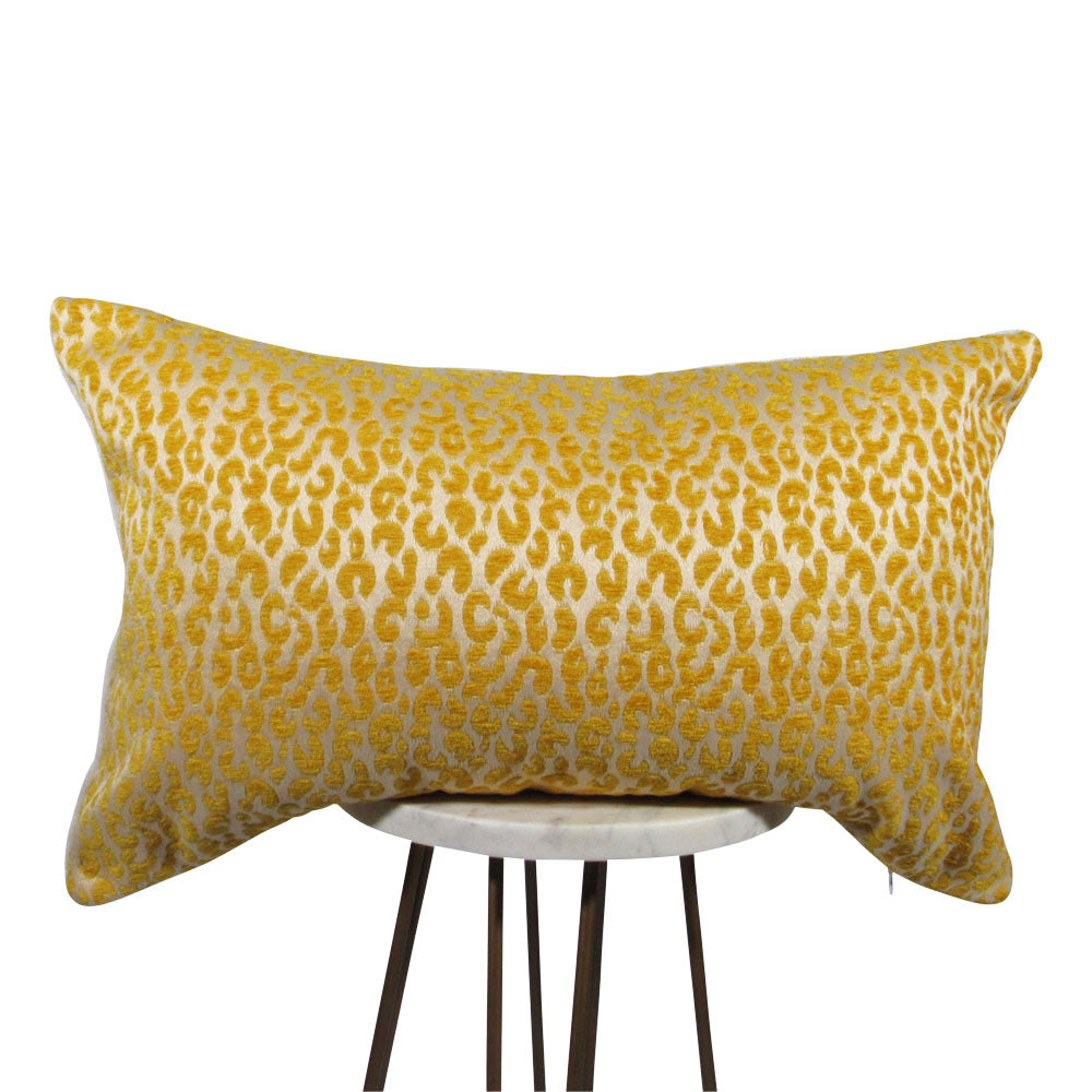 Golden Yellow Leopard Pillow