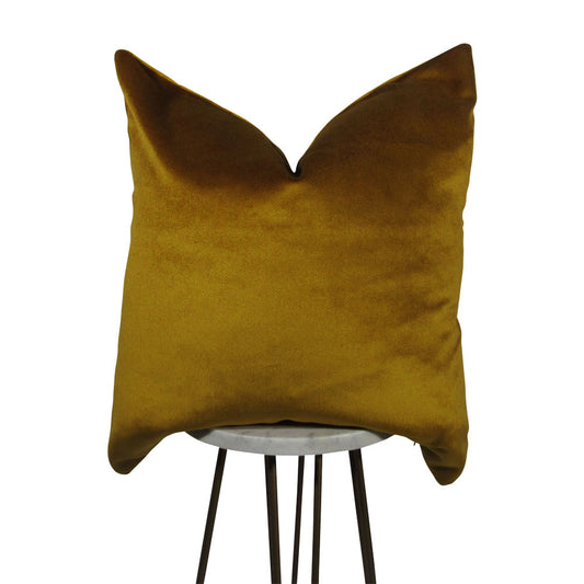 Ochre Gold Velvet Pillow