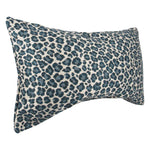 Blue Animal Print Pillow | Leopard Print Pillows | Makena Decor