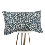 Blue Animal Print Pillow | Leopard Print Pillows | Makena Decor