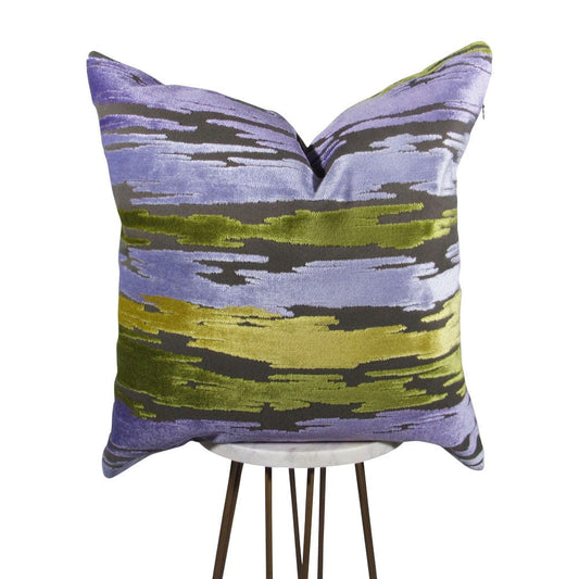 Watercolor Strokes Velvet Pillow