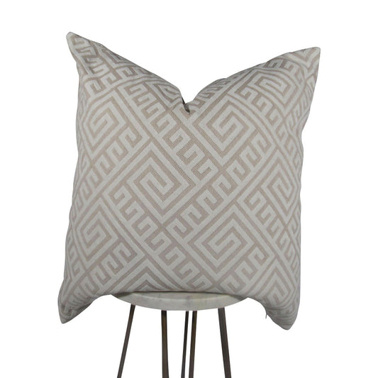 Ivory Greek Key Pillow