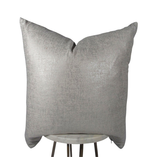 Metallic White Pillow